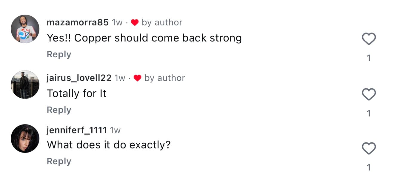 Unedited comments from a live test: two strangers back the idea, a third asks what it actually does.